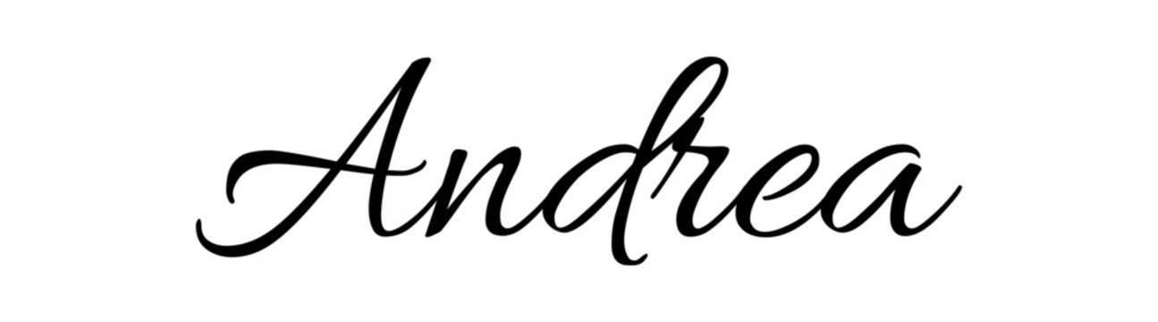 Andrea - black color - name - ideal for websites, emails, presentations, greetings, banners, cards, books, t-shirt, sweatshirt, prints, cricut, silhouette,		