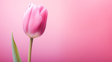 pink tulip on a pink background