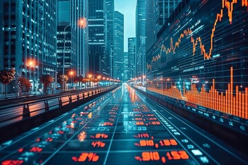 Fototapeta premium traffic at night