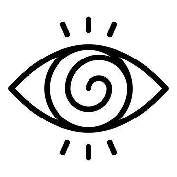 Hypnosis spiral eye icon