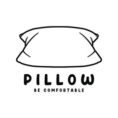 Simple Soft Pillow logo template design vector illustration.logo suitable for home decor store and household appliance businesses