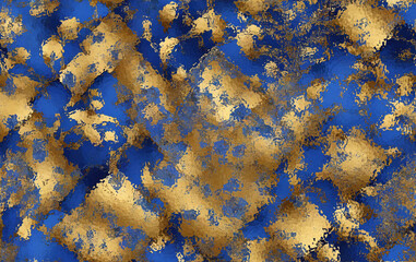 metal background, Vintage patchwork seamless royal golden pattern. Retro repeating wallpaper , fabric or ceramic digital print, Grunge background