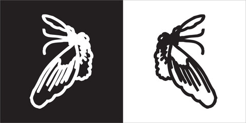 Obraz premium Illustration vector graphics of butterfly icon