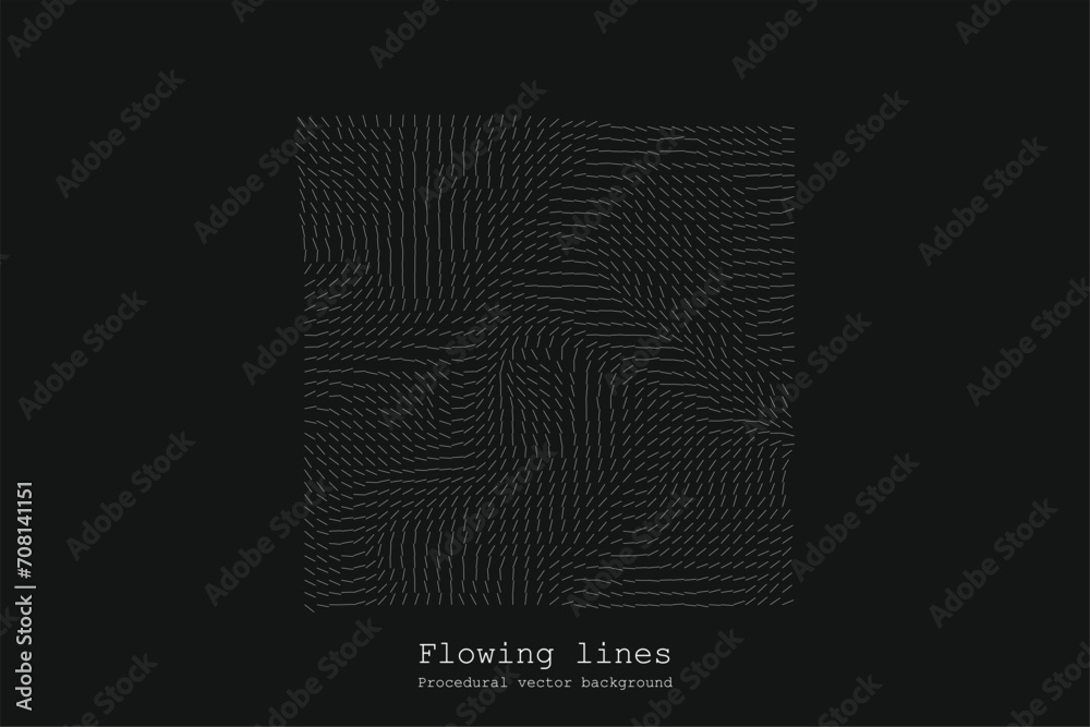 Poster abstract line matrix pattern. noise flow dynamic.