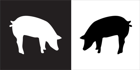 Illustration vector graphics of pig icon