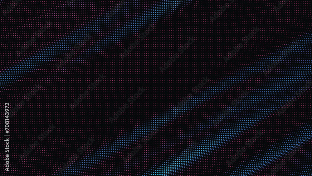 Poster waves of colorful points. digital data splash of point array. futuristic smooth glitch ui element