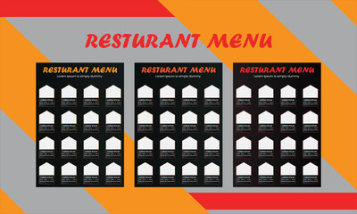 Restaurant menu template. social media marketing web banner template design. healthy food business online promotion flyer with abstract background, 
