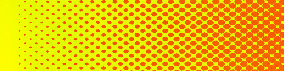 Yellow dots pattern panorama background, Modern horizontal design suitable for Online web Ads, Posters, Banners, social media, covers, evetns and various design works
