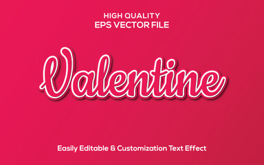 Valentine text effect editable eps file