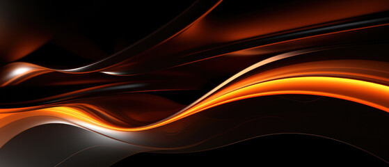 Orange and yellow abstract background with glowing lines