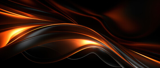 Orange and yellow abstract background with glowing lines
