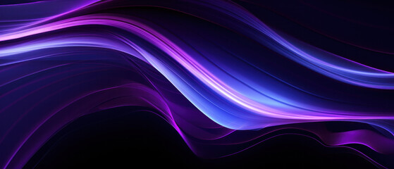 Purple abstract background with glowing lines