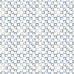 Abstract seamless vector pattern with simple small geometric tiles in neutral colours on white. Modern monochrome background for fashion, interior design and wallpaper.