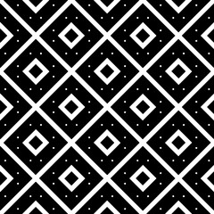 White background with black pattern. Seamless texture for fashion, textile design,  on wall paper, wrapping paper, fabrics and home decor. Simple repeat pattern.