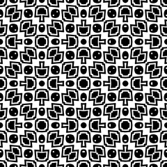 White background with black pattern. Seamless texture for fashion, textile design,  on wall paper, wrapping paper, fabrics and home decor. Simple repeat pattern.