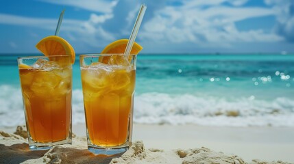 cocktails on the beach