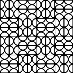 Fototapeta premium White background with black pattern. Seamless texture for fashion, textile design, on wall paper, wrapping paper, fabrics and home decor. Simple repeat pattern.