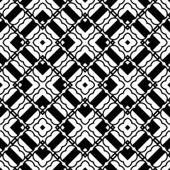 Fototapeta premium White background with black pattern. Seamless texture for fashion, textile design, on wall paper, wrapping paper, fabrics and home decor. Simple repeat pattern.
