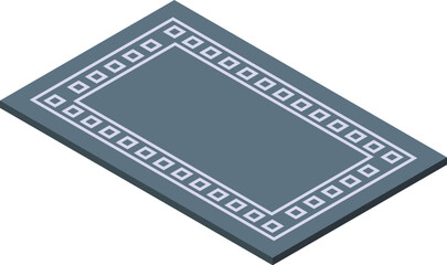 Domestic door mat icon isometric vector. Clean home entry. Residence covering