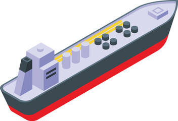 Cargo ship container icon isometric vector. Water delivery. Natural liquid