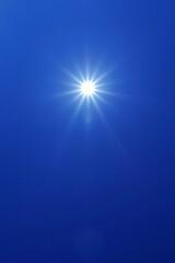sun in blue sky