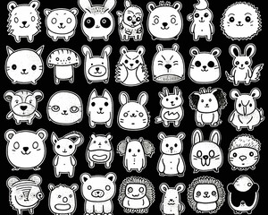 pattern with faces