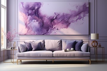 Liquid tendrils of amethyst and soft lavender, delicately entwining to craft a visually stunning abstract wallpaper with an air of gentle elegancer