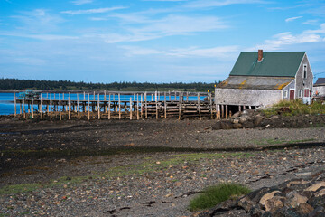 Empty wharf and Fish Shed