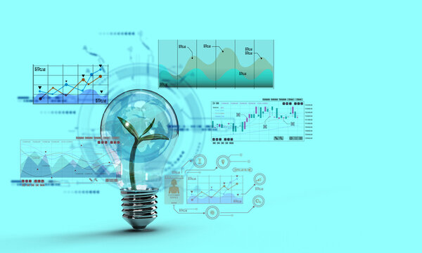 Lamp lightbulb element future technology environment ecology business green nature growth plant leaf economy sustainability development earth idea social strategy fund financial innovation governance 