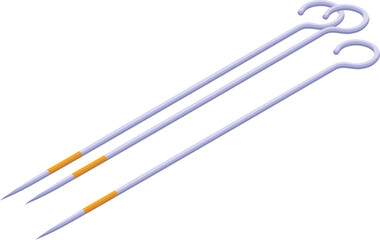 Tattoo equipment needles icon isometric vector. Studio fashion. Beauty business