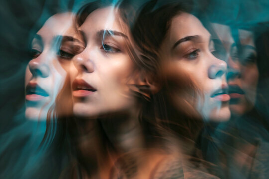 Woman with personality or bipolar disorder