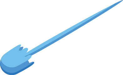 Arm tool play icon isometric vector. Phaser weapon. Space alien