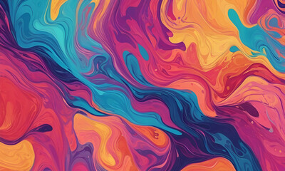 High-quality, non-blurry colorful abstract wallpaper texture background illustration featuring a lively mix of vibrant hues and dynamic patterns