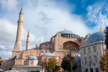 Fototapeta na wymiar Hagia Sophia Mosque in Istanbul, Turkey