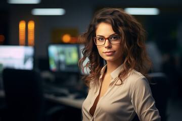 Female Software Engineer with a Coding Laptop