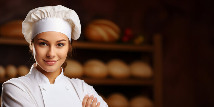 Female Chef with a Rolling Pin