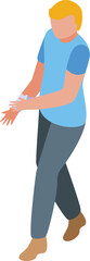 Fototapeta premium Man hand skin problem icon isometric vector. Smile facial. Agent cleanser