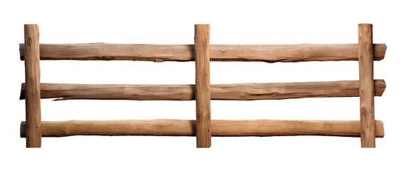 Ranch Wooden Fence Isolated on Transparent Background
 - obrazy, fototapety, plakaty