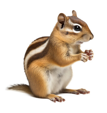 Chipmunk Isolated On Transparent Background
