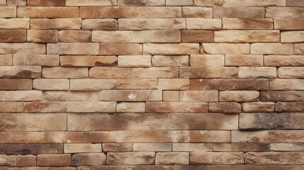 Obraz premium A complete beige bricks background only - Generative AI