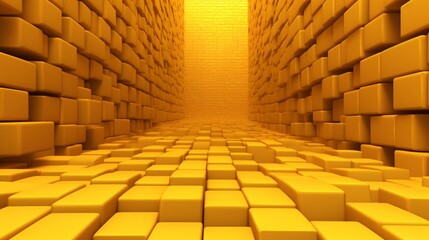 A complete yellow bricks background only  - Generative AI