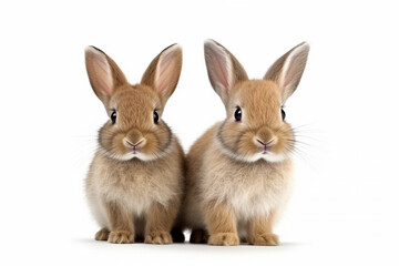 Obraz premium little rabbits isolated on a white background