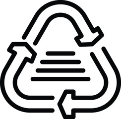 Recycle program icon outline vector. Ecology business online. Data smart