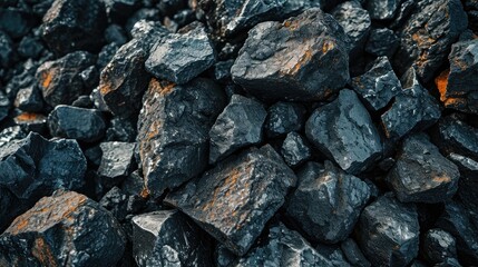 Natural black coal background