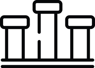 Canine course icon outline vector. Dog school. Training run play