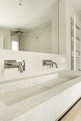 A modern style one-piece imitation stone sink