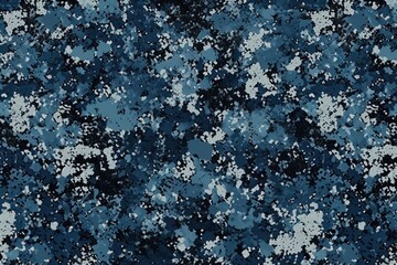 Obraz premium Blue military texture camouflaged pixel background