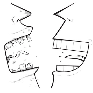 man with good teeth and man with bad teeth