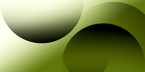 abstract green background with waves, Panoramic web banner with copy space for design