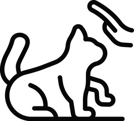 Cute dog training icon outline vector. Course school. Puppy play